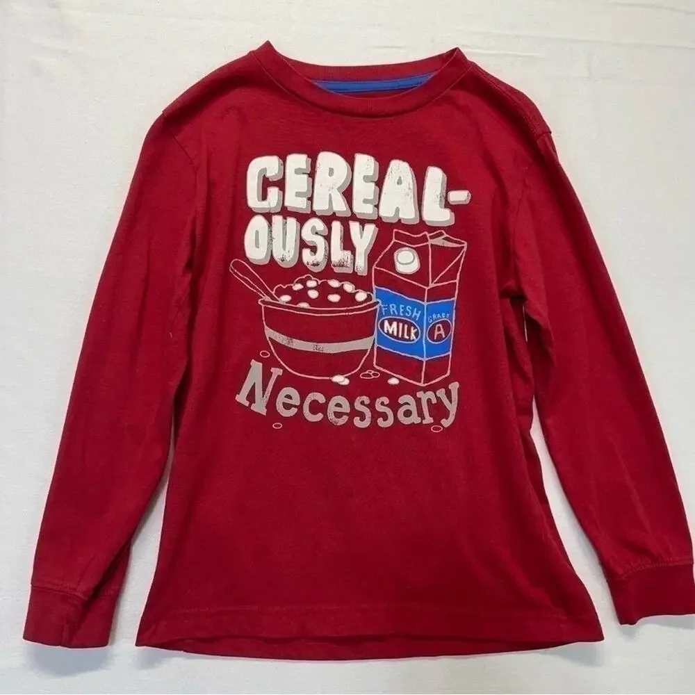 Old Navy Humor Graphic T-shirt Boys size 6-7 long sleeve tee